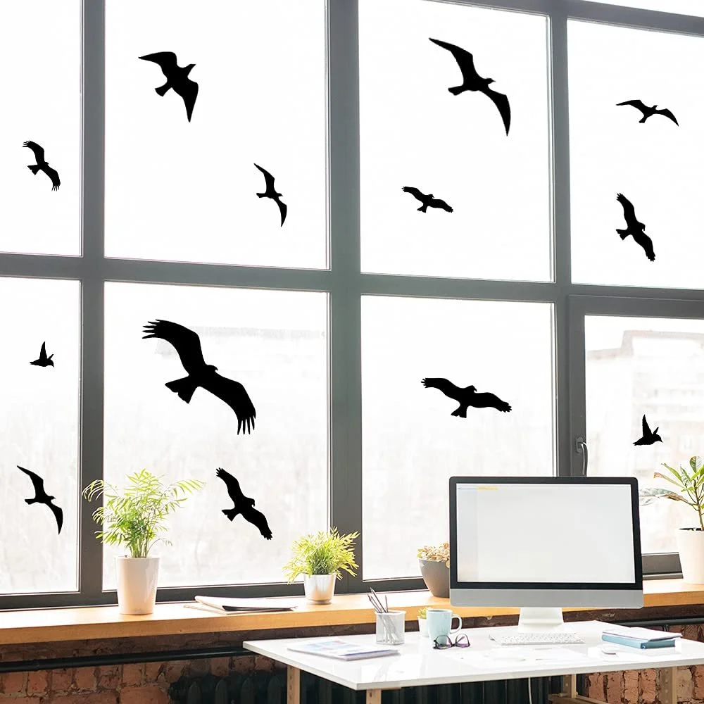 Наклейки на вікна WandSticker4U 40 шт. Птахи Самоклеючі Чорні, фото №7 Наклейки на вікна WandSticker4U 40 шт. Птахи Самоклеючі Чорні, фото №7