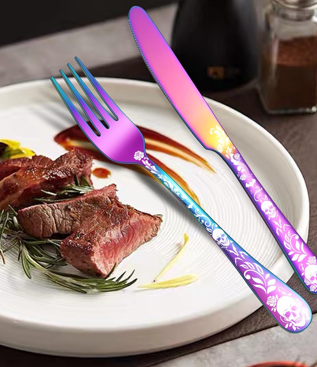 Набор столовых приборов XIAOYU Gothic Skull Bizarre Halloween 5 штук, фото №6 Набор столовых приборов XIAOYU Gothic Skull Bizarre Halloween 5 штук, фото №6