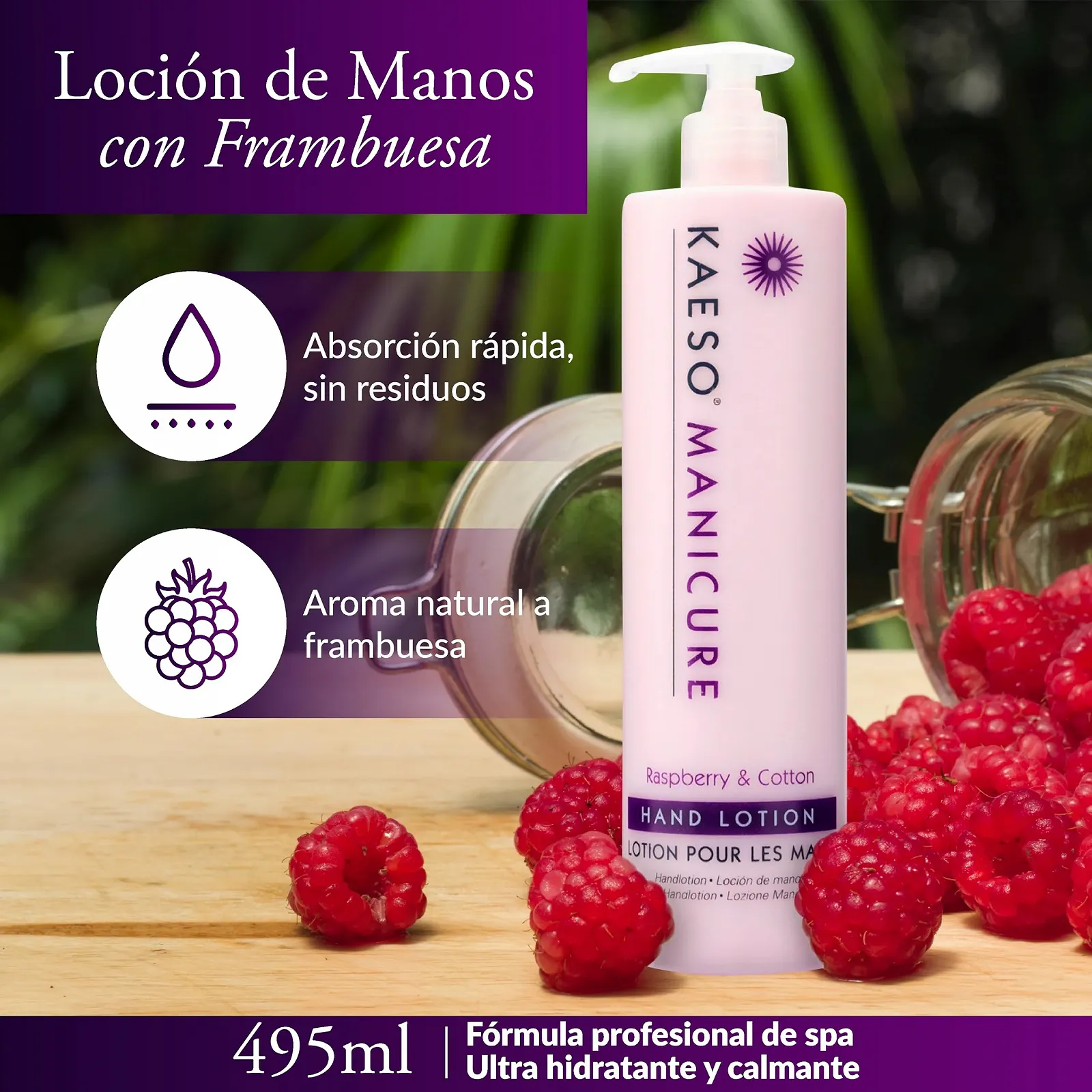 Лосьон для рук Kaeso Raspberry Ripple 495 мл, фото №3