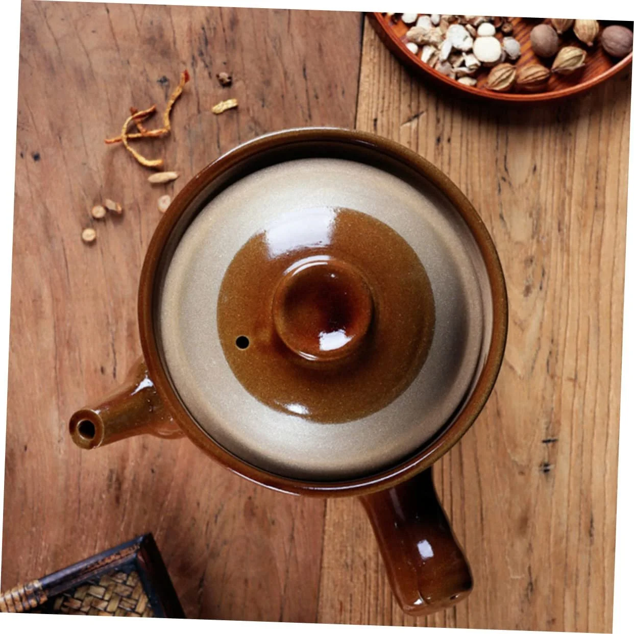 Горшочек для запекания Amosfun Traditional Chinese керамический термостойкий, фото №6