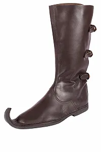 Чоботи Battle-Merchant Beak з трьома пряжками Темно-коричневий - Фото 1