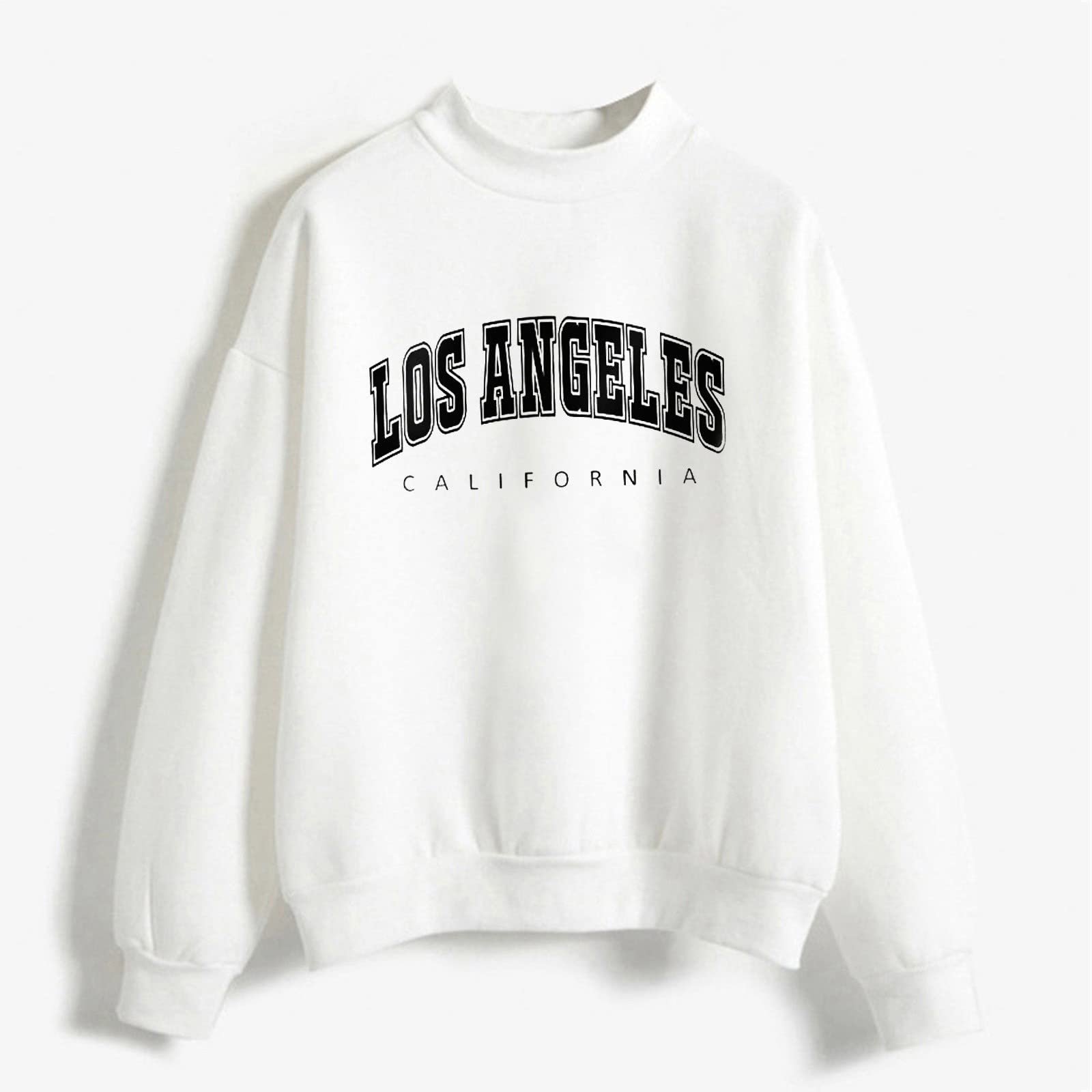 Женский Свитшот Los Angeles Tрендовый Кофта Колледж Осень Круглый вырез Los Angeles Принт Мультяшный Графика Аниме Зимний Осенний Свободный California Длинный рукав Y2K, фото №2
