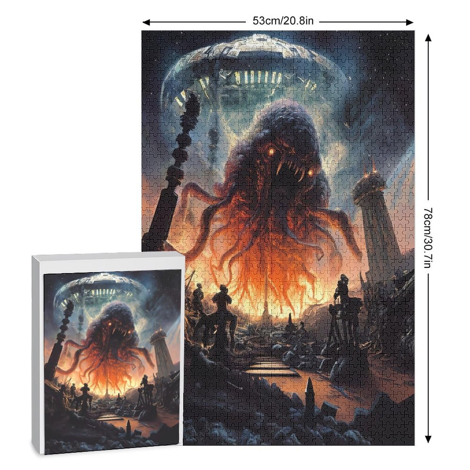 Пазл деревянный Cthulhu Invasion 1000 деталей 78 x 53 cm, фото №2