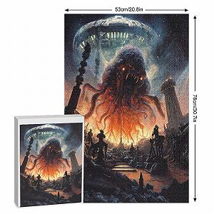 Пазл деревянный Cthulhu Invasion 1000 деталей 78 x 53 cm synthetic.ua - Фото 1