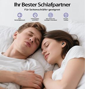 Навушники Bluetooth, Sleep Headphones, Бездротові навушники Bluetooth 5.4 з 4 мікрофонами ANC+ENC 48 год, Hi-Fi звук, сенсорне керування, IPX7 водонепроникні, зручні для тих, хто спить на боці synthetic.ua - Фото 1