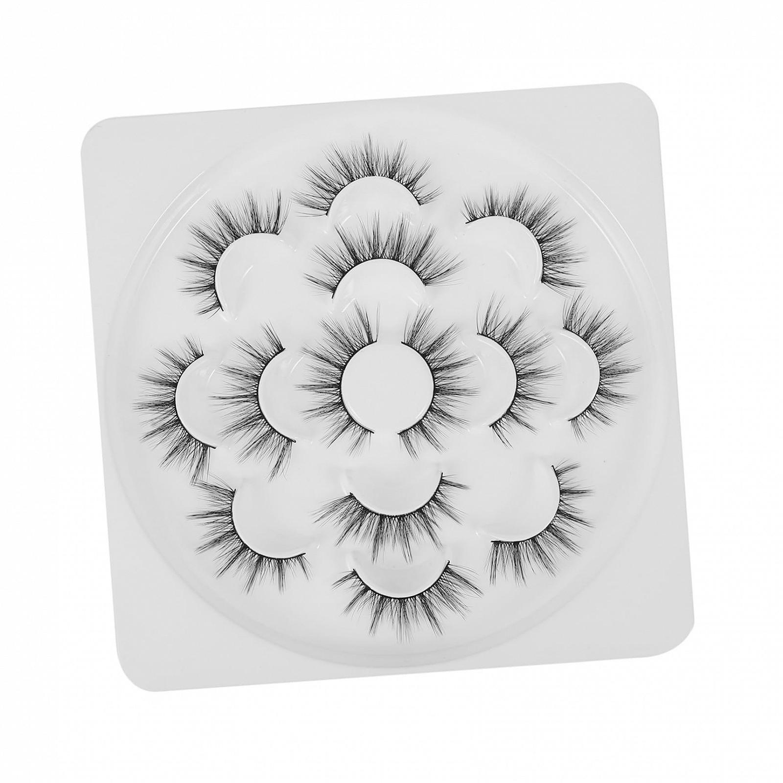 Штучні Вії Angoily 3D Тонкі Чорні 7 пар, фото №1