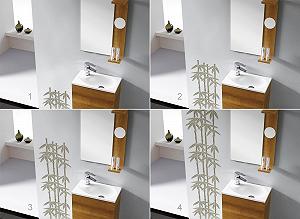 Наклейка на плитку Grandora W430 Бамбук сріблясто-сіра вінілова synthetic.ua - Фото 1