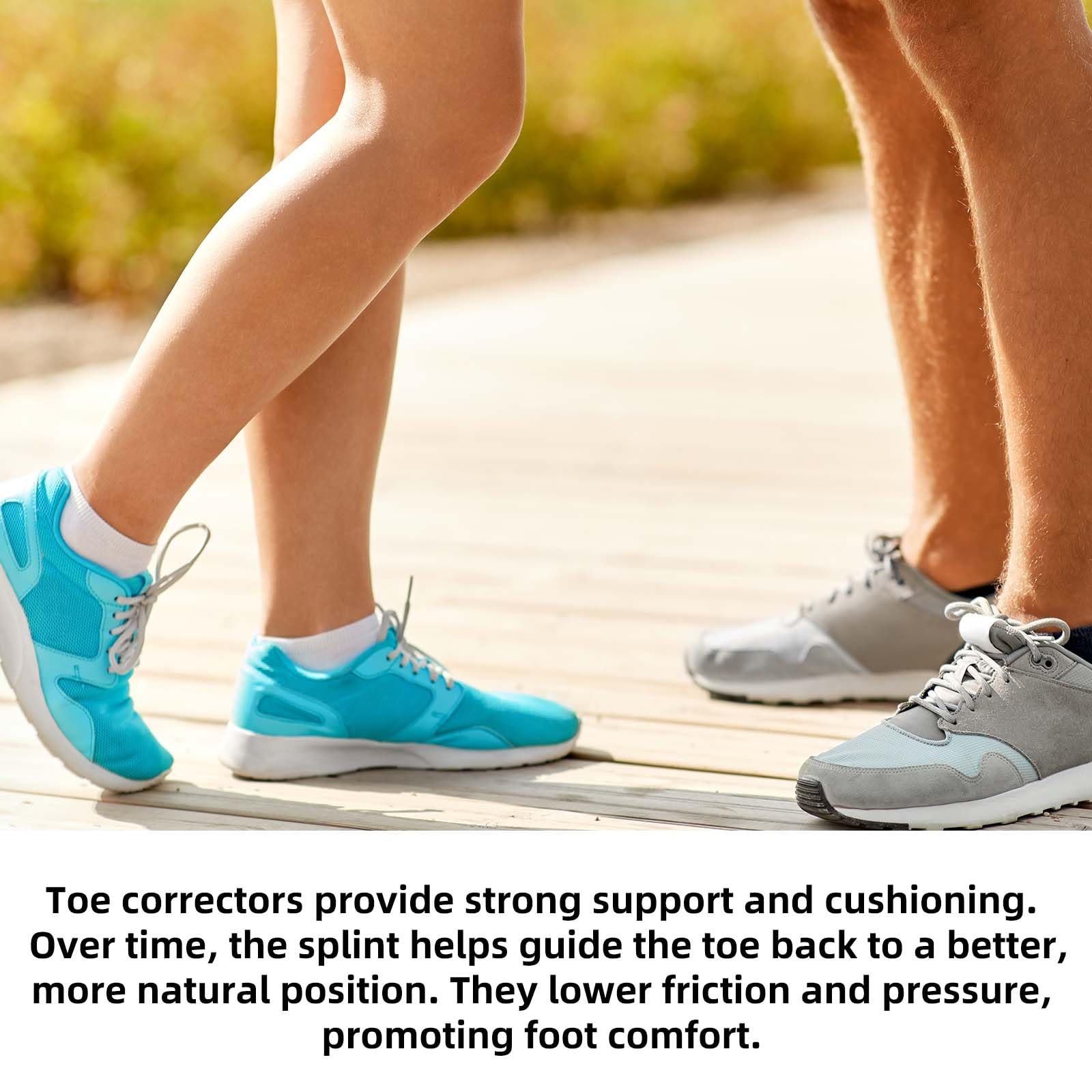 Випрямлячі для пальців ніг 6 шт., М’який гелевий коректор для випрямлення кривих пальців ніг (3 розміри), фото №7