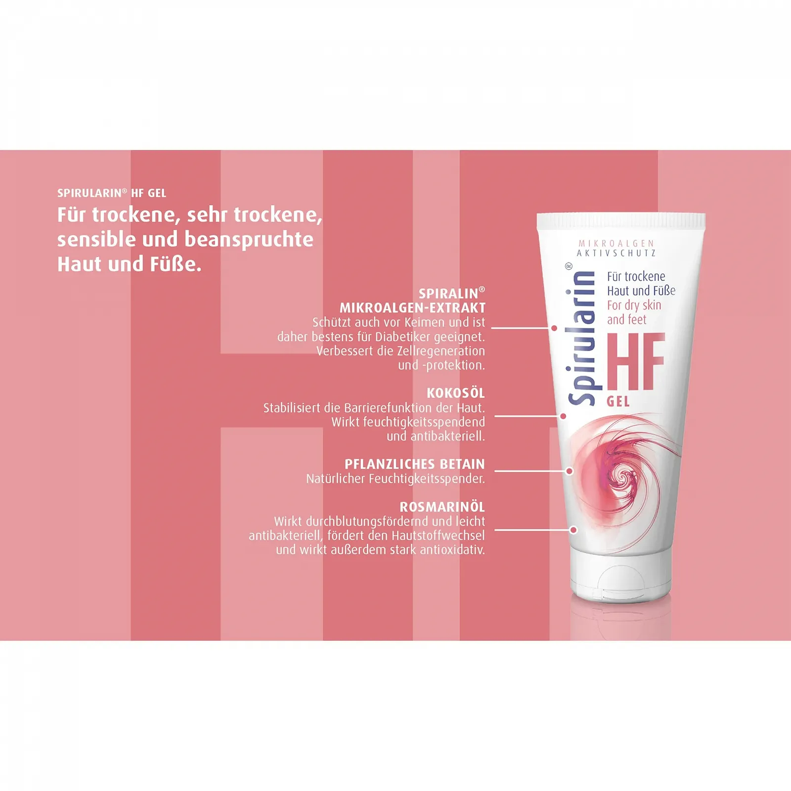 Гель для ног Spirularin HF профессиональный для сухой кожи 100 мл, фото №2