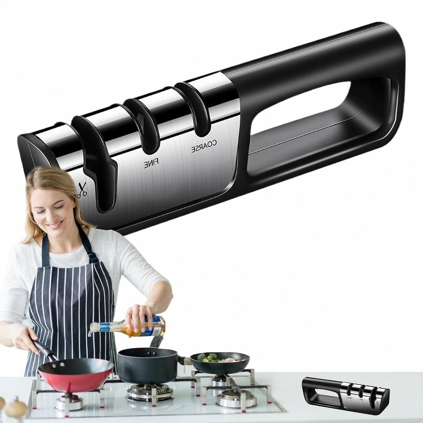 Точилка для ножей Chef 3-Stage ручная профессиональная 3-ступенчатая для ножниц, фото №1