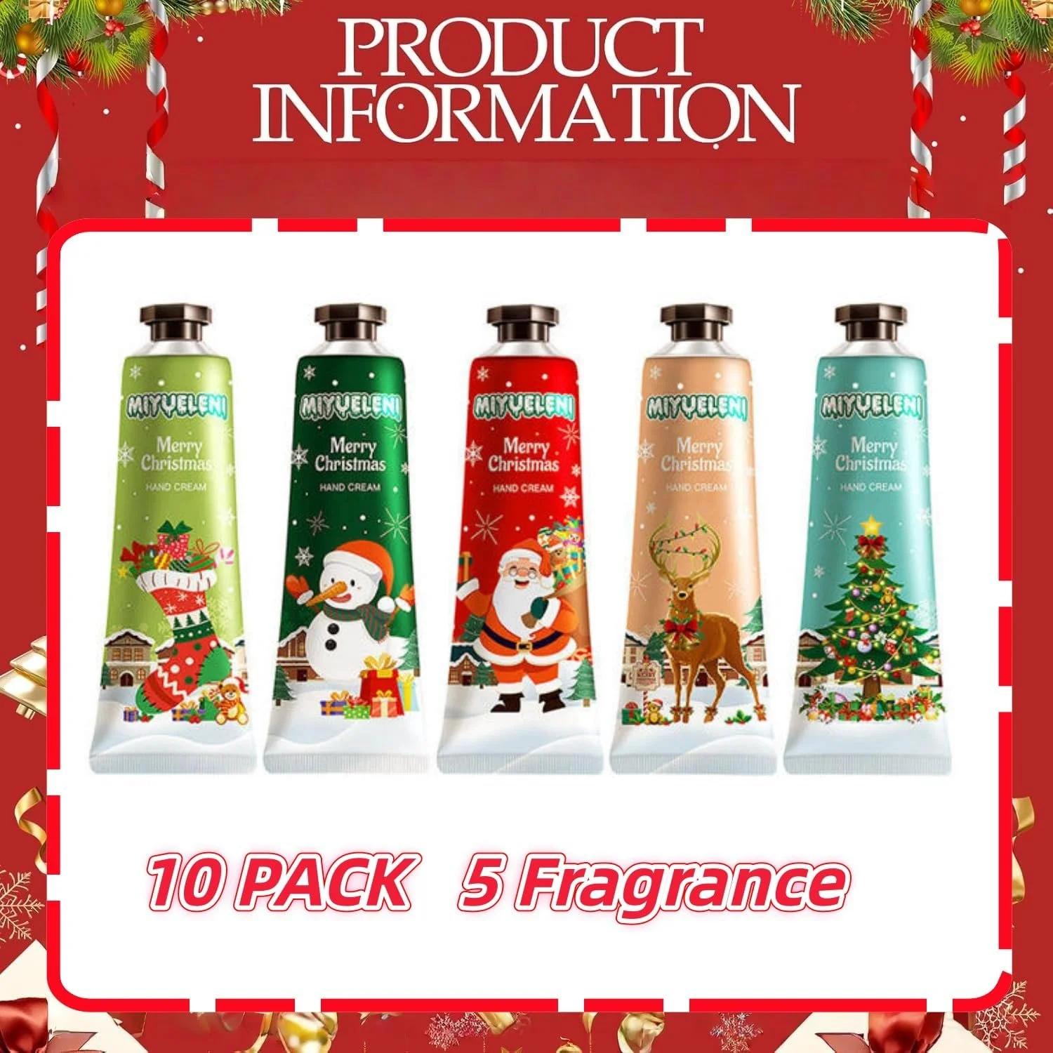 Крем для рук Luthando Набір Міні Крем для рук Різдво 10 шт, фото №2