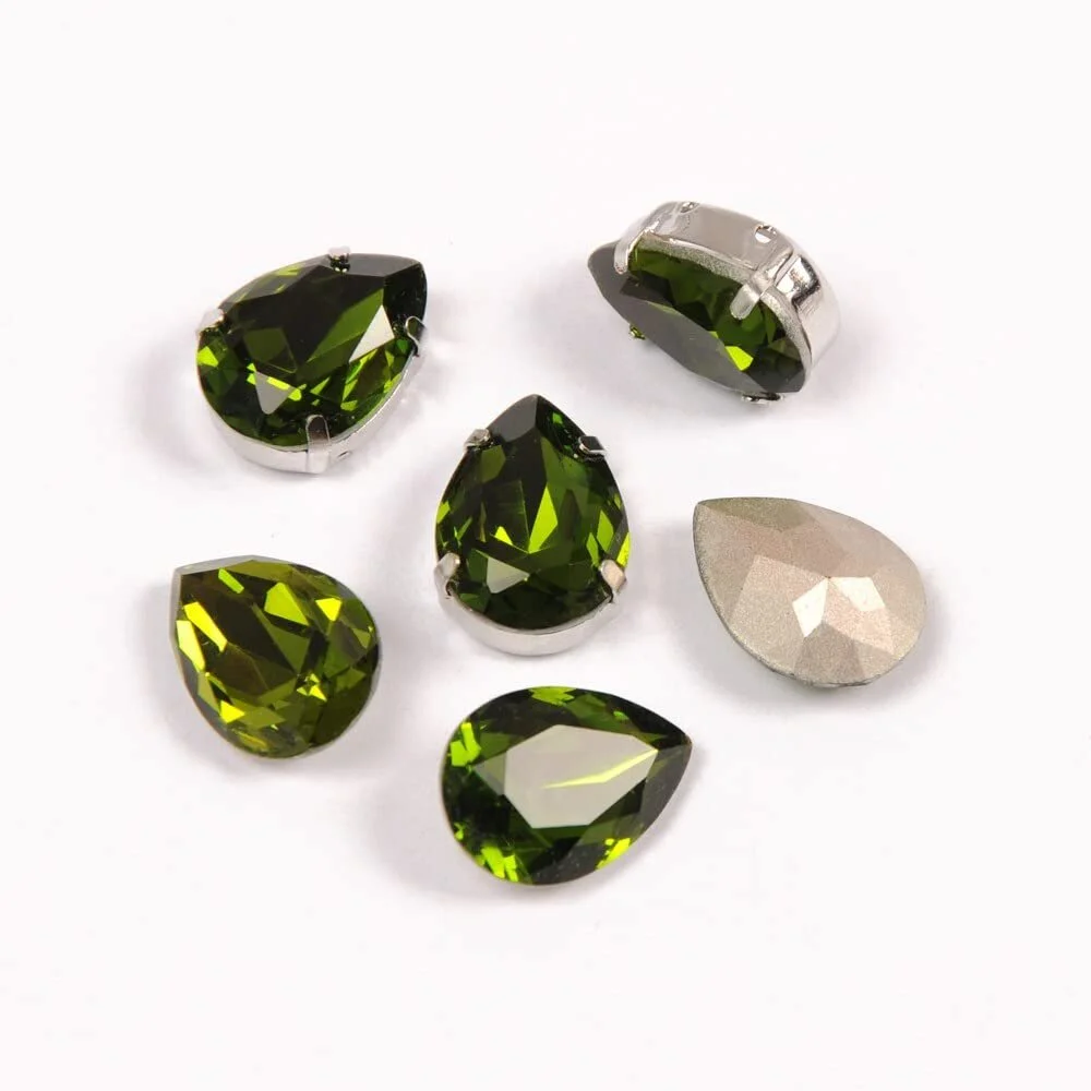 Прикраси для одягу Олівін, Кристалічний кіготь, Скло, Фантазійні стрази для одягу, Спортзалу, Костюму, Танцю, Сукні, Декору, Виготовлення ювелірних виробів, Камені та самоцвіти xiaguolingsm (Co, фото №3