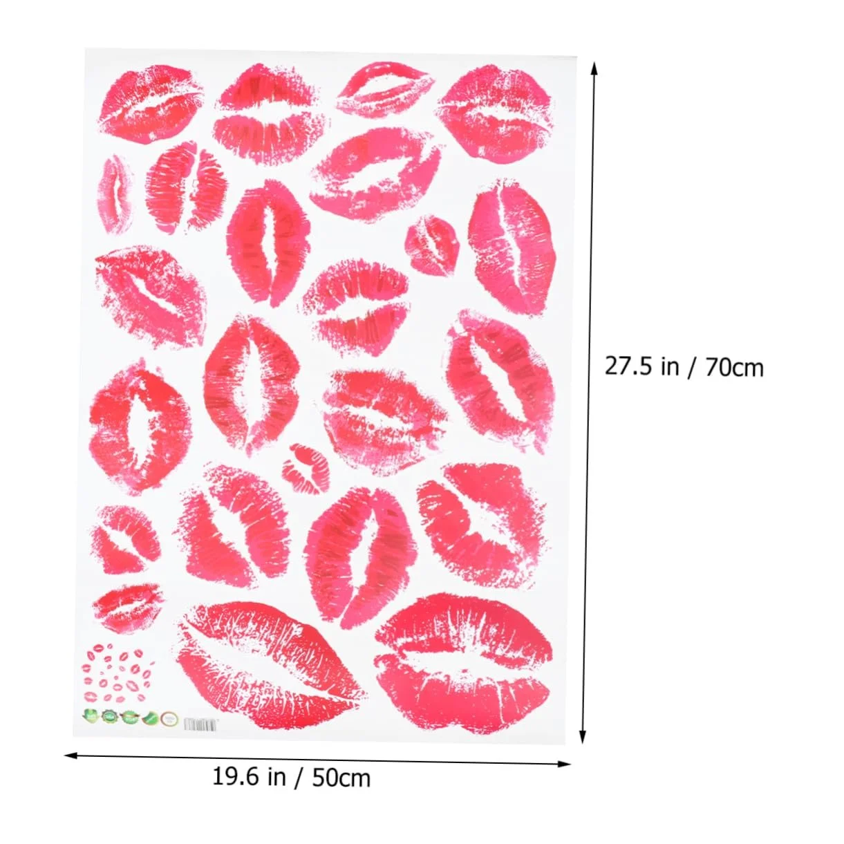 Настенная наклейка UPKOCH Губы 2 штуки Розовый Красный, фото №3