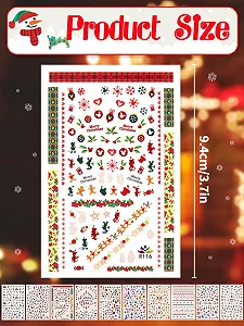 Наклейки для ногтей Kalolary Christmas 10 листов 3D самоклеящиеся водные деноли цена на synthetic.ua - Фото 1 Наклейки для ногтей Kalolary Christmas 10 листов 3D самоклеящиеся водные деноли synthetic.ua - Фото 1
