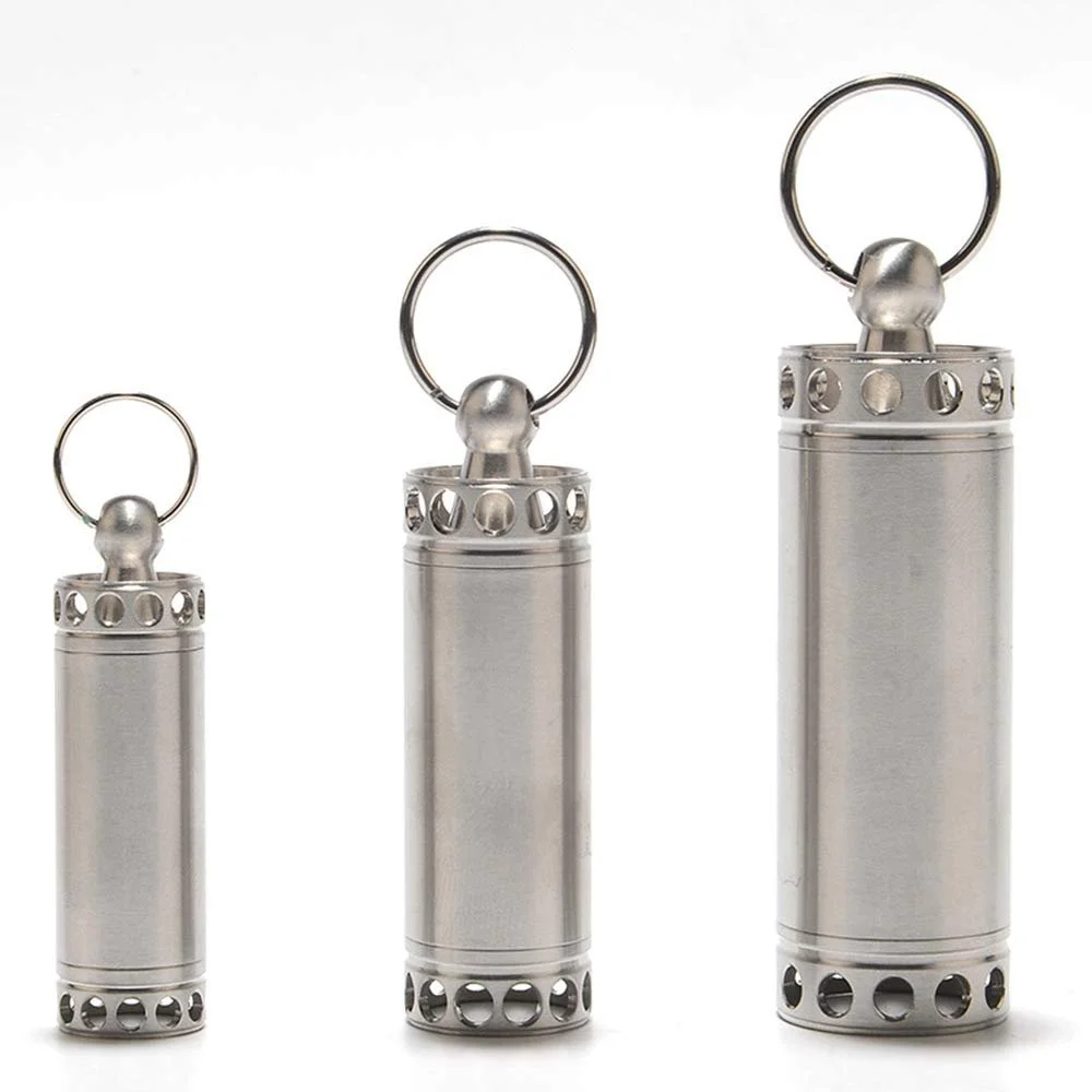 Коробка для таблеток з брелоком 304, 3 розміри, водонепроникна, для екстрених випадків, для подорожей, кемпінгу, фото №1