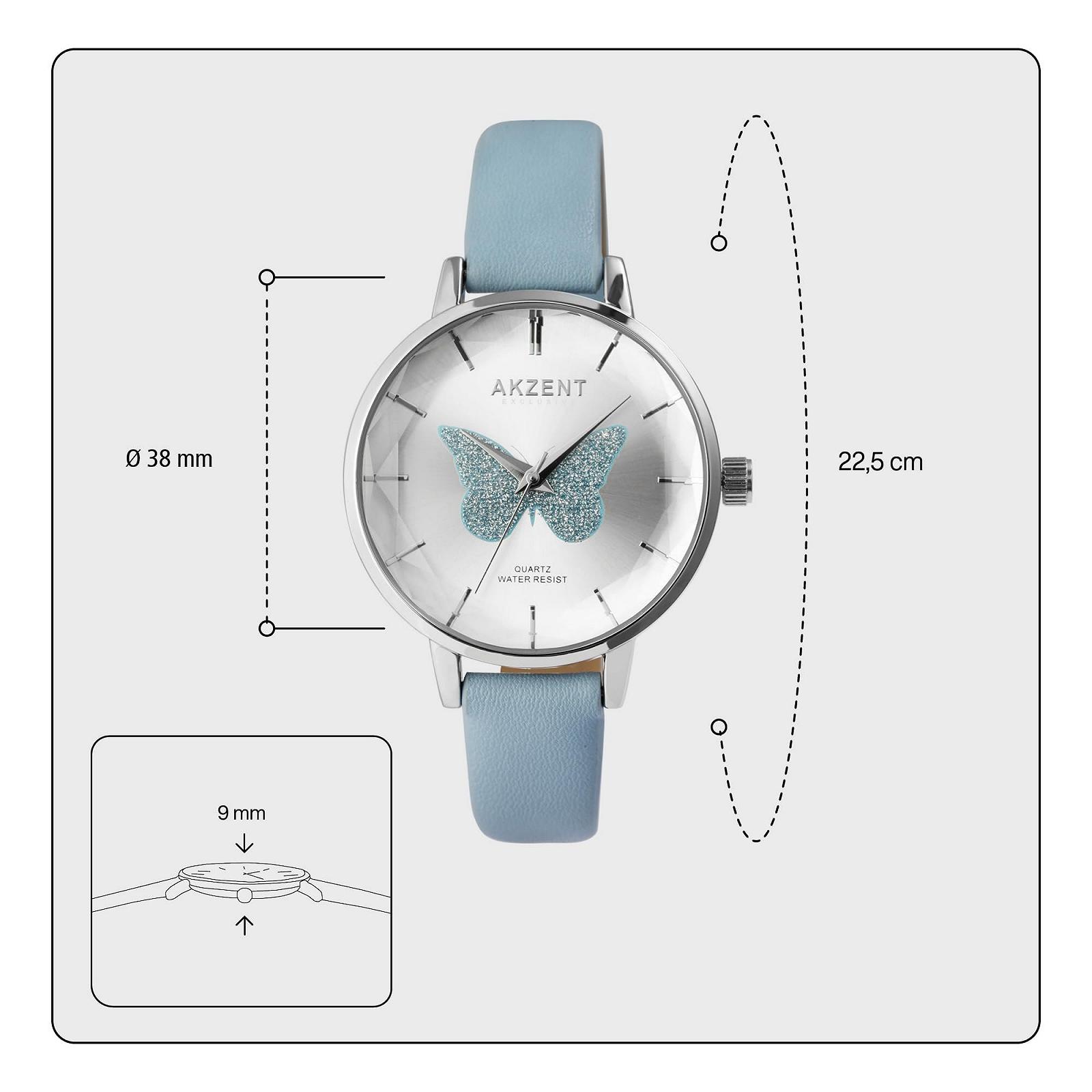 Часы Akzent Exclusive 1900250 Женские Искусственная Кожа Блестки Аналоговый Кварцевый, фото №4