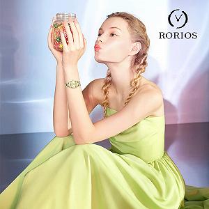 Женские часы Rorios Fashion Кварцевые аналоговые наручные часы с ремешком из нержавеющей стали Водонепроницаемые synthetic.ua - Фото 1