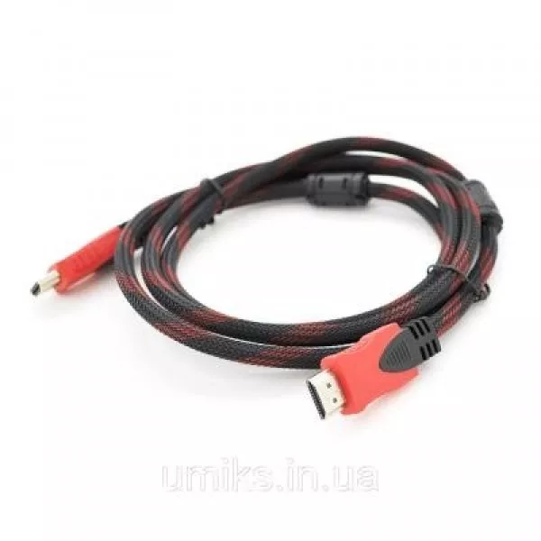 Кабель мультимедийный HDMI to HDMI 15.0m v1.4, OD-7.4mm Black/RED Merlion (YT-HDMI(M)/(M)NY/RD-15m), фото №1 Кабель мультимедийный HDMI to HDMI 15.0m v1.4, OD-7.4mm Black/RED Merlion (YT-HDMI(M)/(M)NY/RD-15m), фото №1