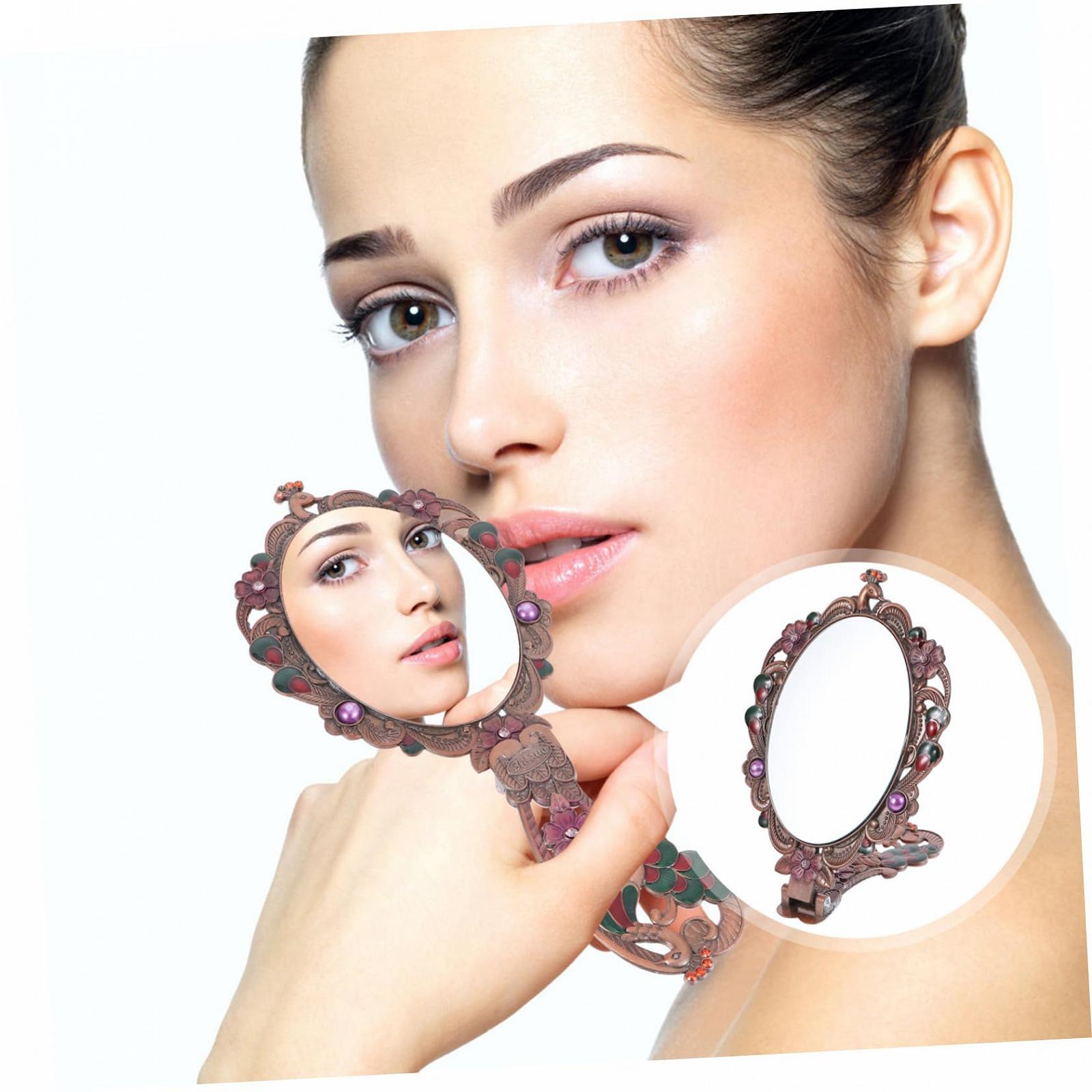 Ручное зеркало 3St Vintage Spiegel Taschenspiegel Mini-Косметическое зеркало Макияжное ручное складное зеркало Россия Путешествия Металл, фото №6 Ручное зеркало 3St Vintage Spiegel Taschenspiegel Mini-Косметическое зеркало Макияжное ручное складное зеркало Россия Путешествия Металл, фото №6