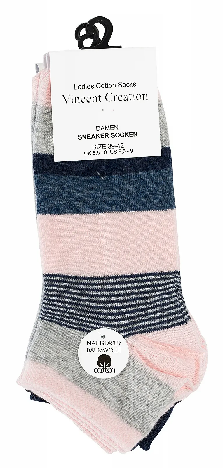 Носки Vincent Creation Женские спортивные, 8 или 12 пар, разноцветные, в полоску и горошек, фото №6