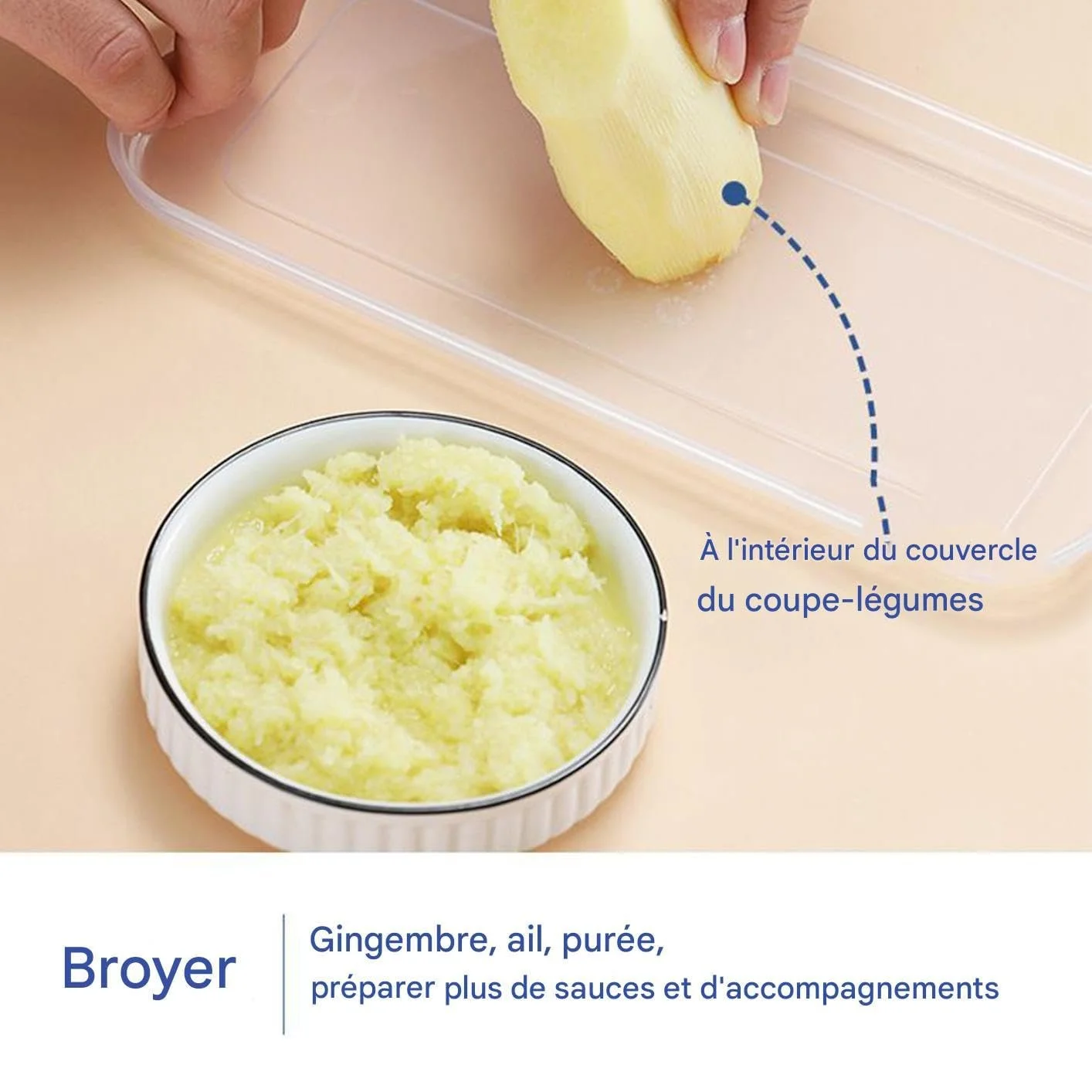 Тертка для картоплі, багатофункціональний подрібнювач для картоплі та їжі, фото №4