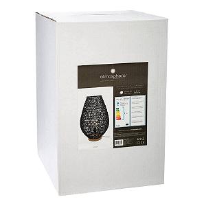 Настільна лампа Atmosphera Etel металева дерево чорна 55 см synthetic.ua - Фото 1