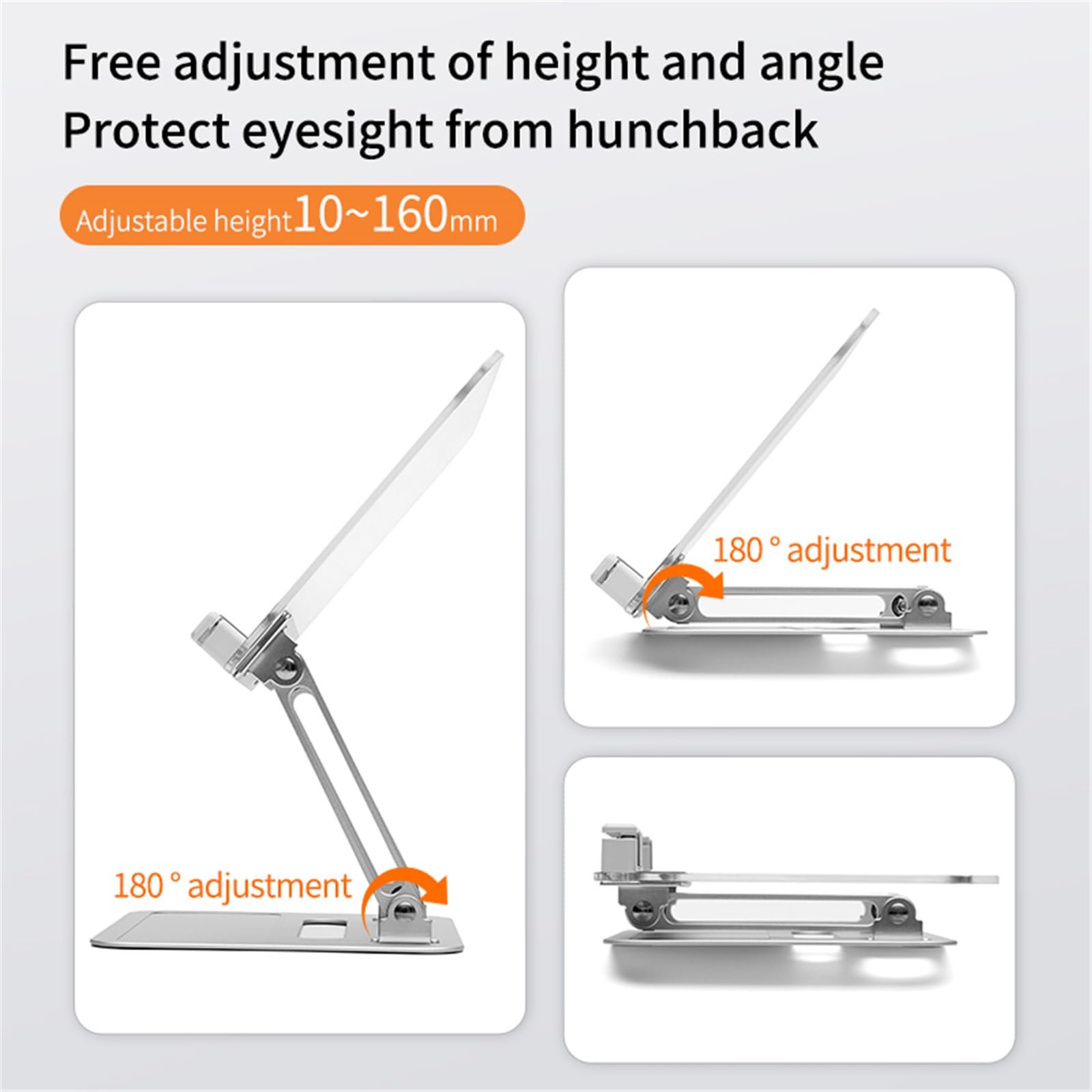 Подставка для ноутбука Zwei Axisen Einstellbare Faltbare Aluminiumkonstruktion 360 Rotation Klarer Acryl Ergonomischer B", фото №4 Подставка для ноутбука Zwei Axisen Einstellbare Faltbare Aluminiumkonstruktion 360 Rotation Klarer Acryl Ergonomischer B", фото №4