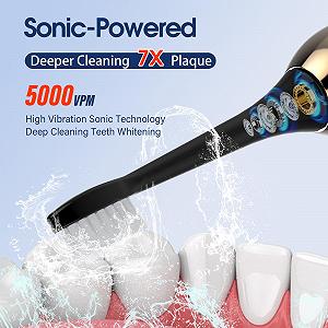 Електрична зубна щітка OasiSmile WL-T1006 50 000 VPM Dupont 5 режимів IPX7 Чорна synthetic.ua - Фото 1