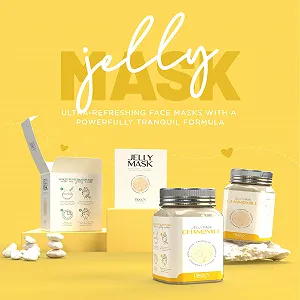 Маска для лица BRÜUN Peel-Off Chamomile Jelly Mask - 680 мл Банка резиновой маски для 30-35 процедур - Увлажняющая гелевая маска для ухода за кожей для мужчин, женщин и взрослых synthetic.ua - Фото 1