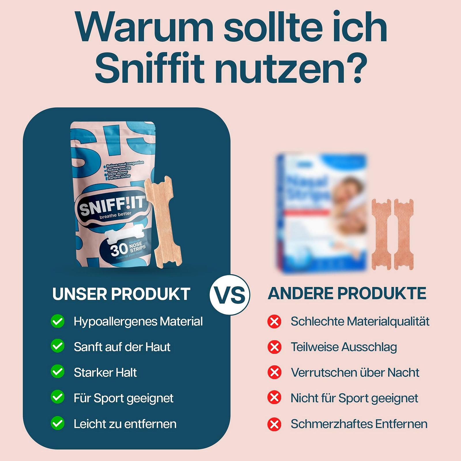 Пластирі для носа Sniffit від хропіння Упаковка 30 штук, фото №6 Пластирі для носа Sniffit від хропіння Упаковка 30 штук, фото №6