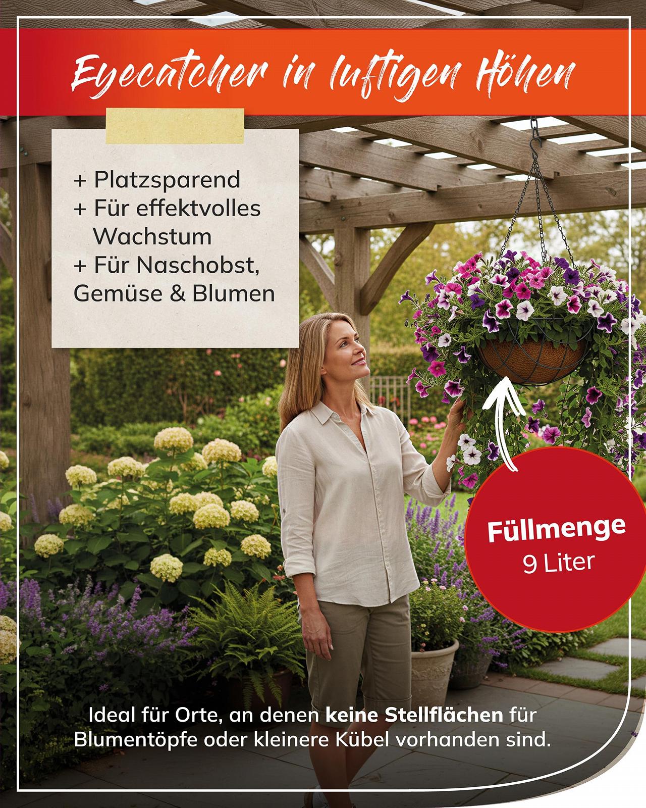 Підвісні кашпо bellissa 97735/97736 з кокосовою вкладкою Ø35 см Набір з 3 шт., фото №3 Підвісні кашпо bellissa 97735/97736 з кокосовою вкладкою Ø35 см Набір з 3 шт., фото №3