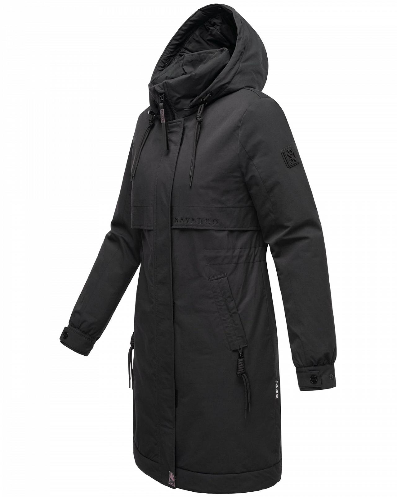 Женская зимняя куртка Navahoo Длинная с искусственным мехом и капюшоном, фото №4