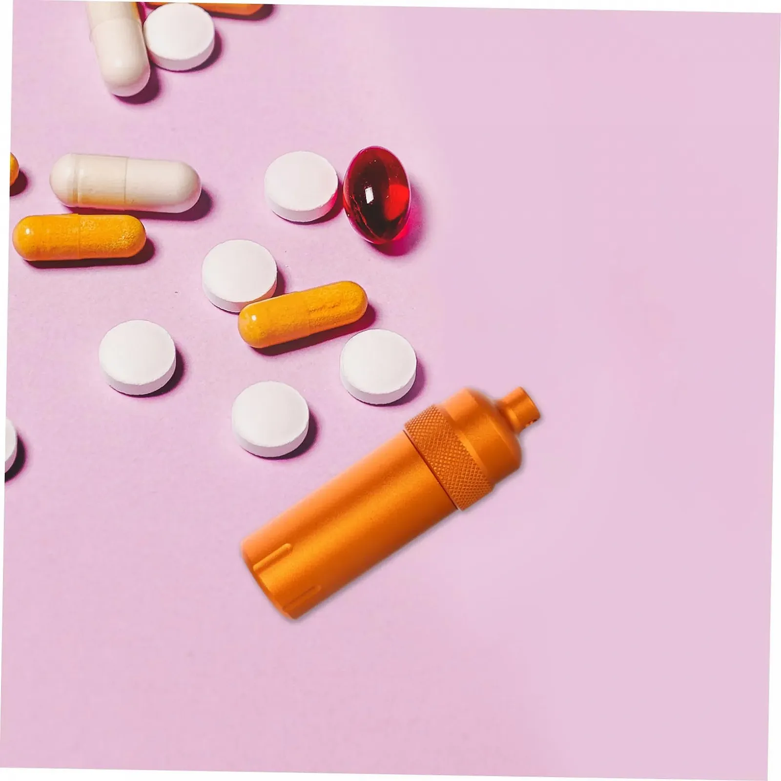 Контейнер для таблеток Sosoport, водонепроникний, тримач для ліків, дорожній, з алюмінієвого сплаву, кишеньковий футляр для таблеток для чоловіків, органайзер для ліків, фото №6