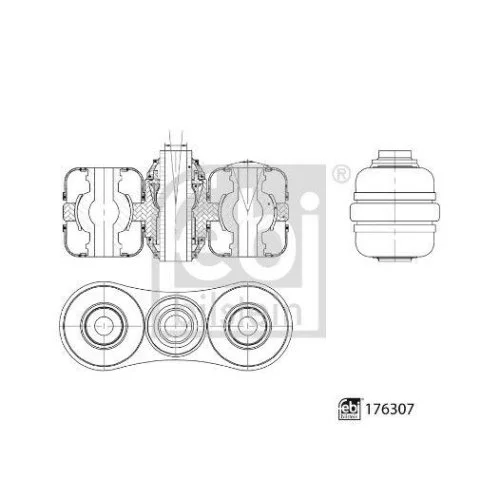 FEBI BILSTEIN Рычаг подвески 176307 для OPEL VAUXHALL, задняя ось, фото №3