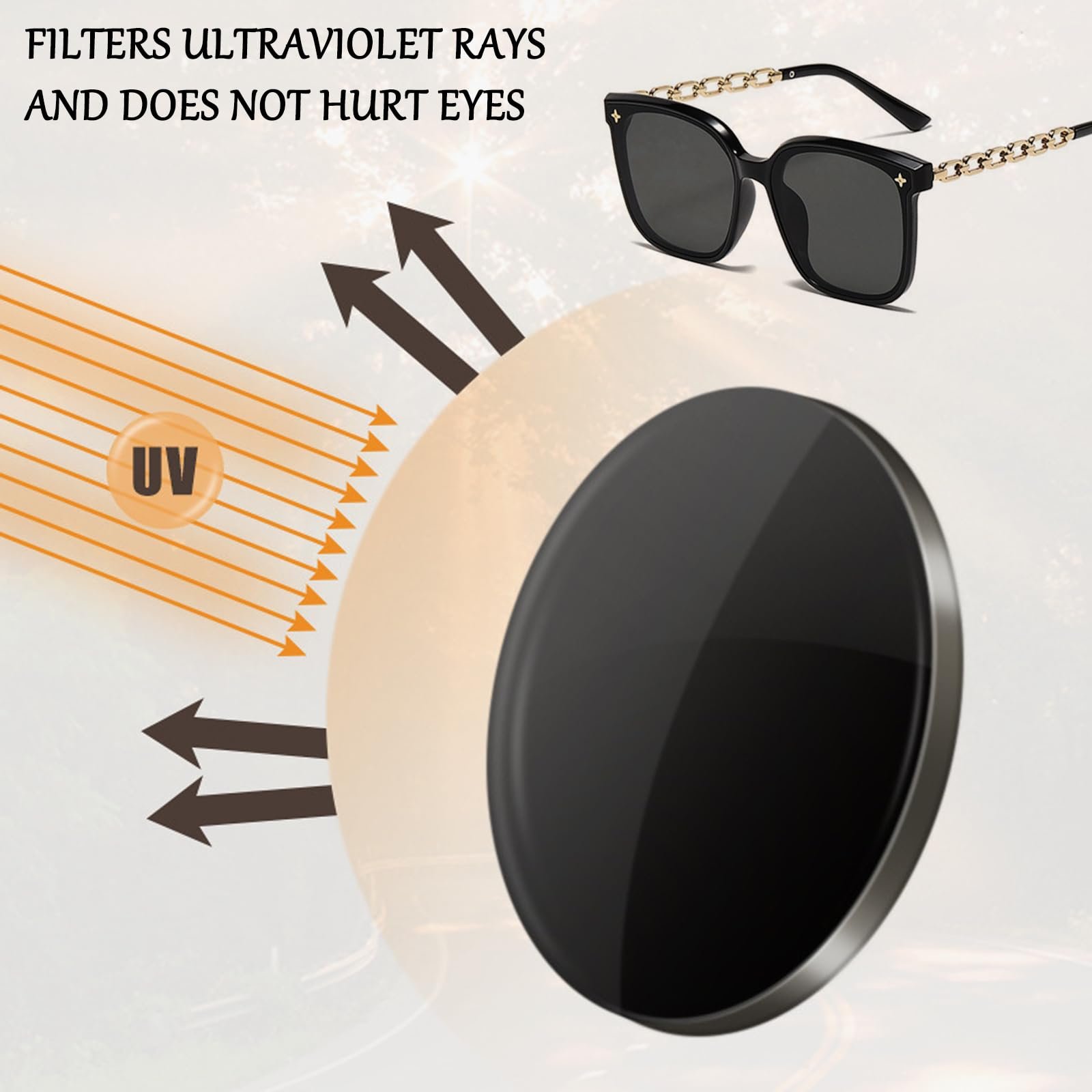 Сонцезахисні окуляри DKDDSSS, 3 шт., великі, прямокутні, фото №4