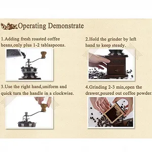 Ручна кавомолка Деревʼяна з регульованим помелом synthetic.ua - Фото 1