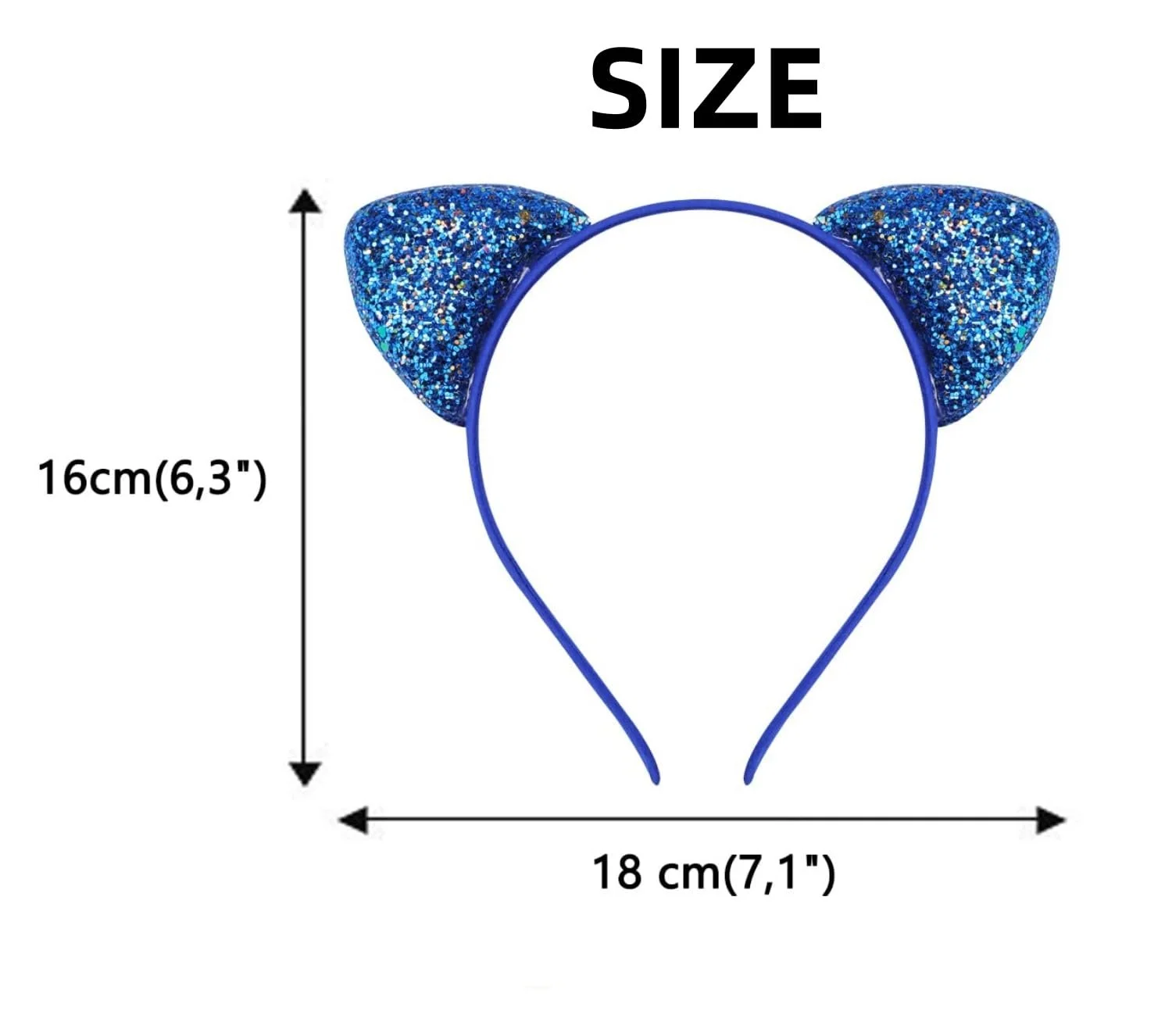 Обруч Вушка котика з блискітками, фото №2 Обруч Вушка котика з блискітками, фото №2