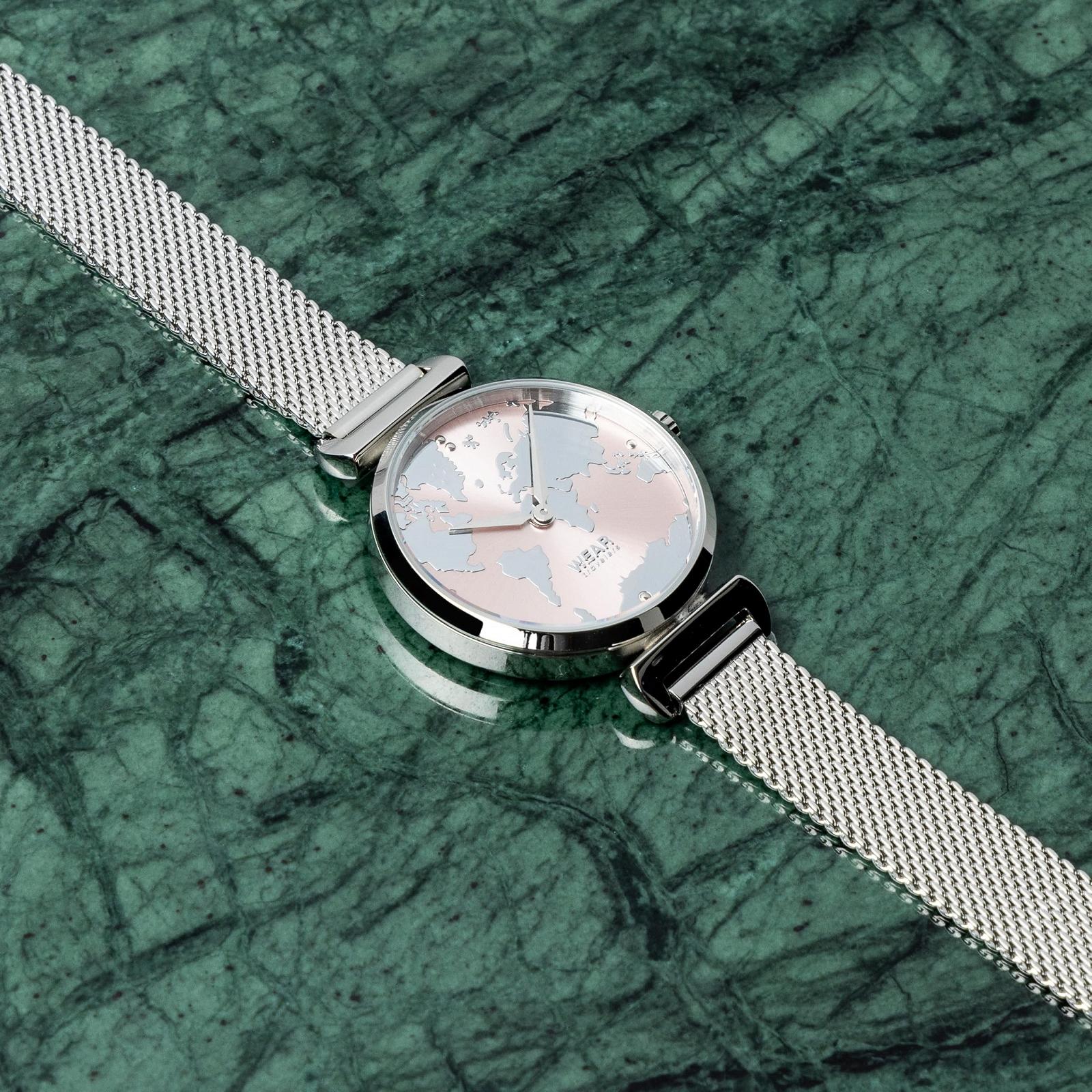 Жіночий годинник WearTravelers Мапа світу Сталь 326L Водонепроникний, фото №3