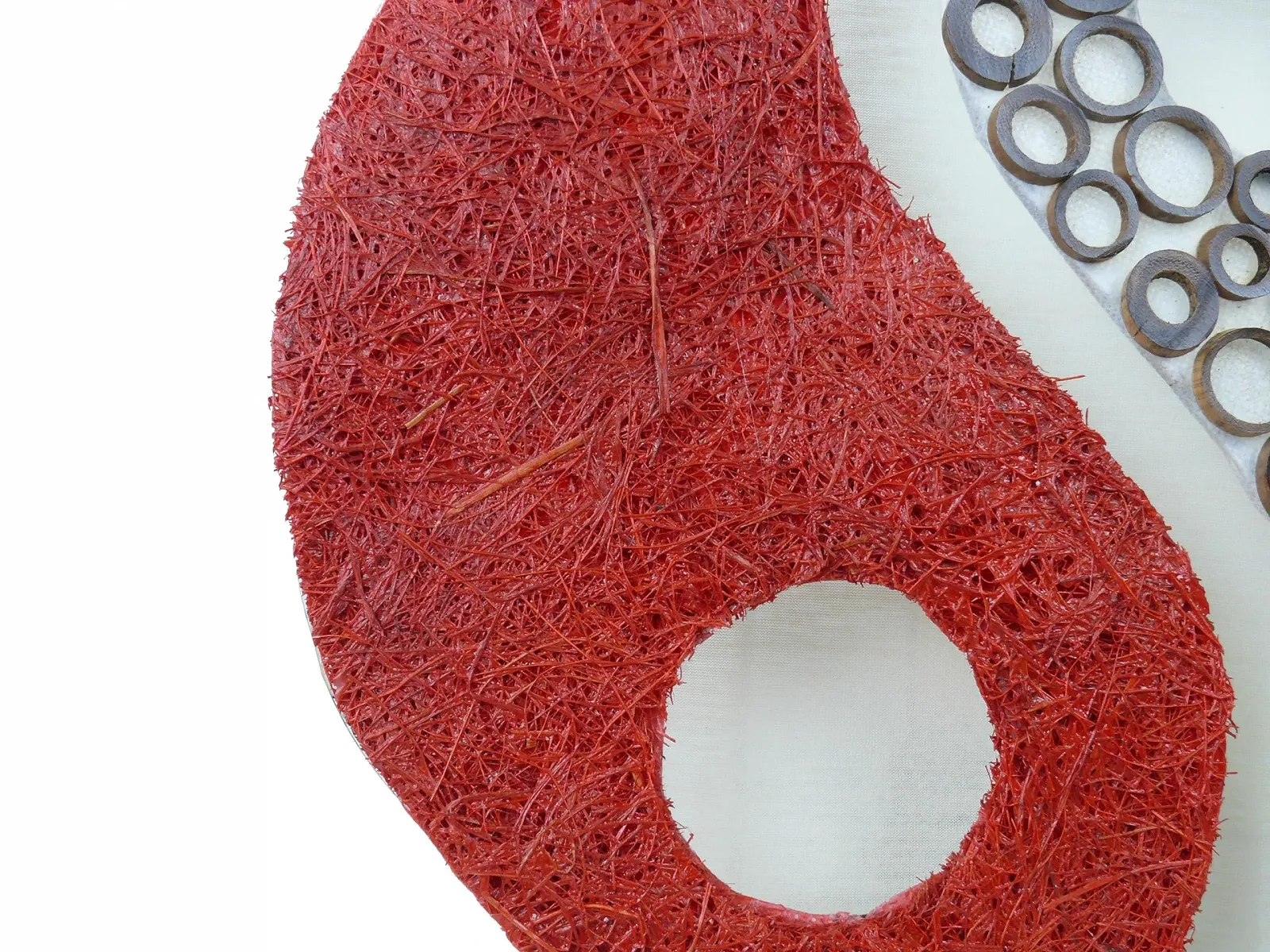 Настільна лампа Ying Yang Кругла, натуральні матеріали, діаметр 33 см, фото №2