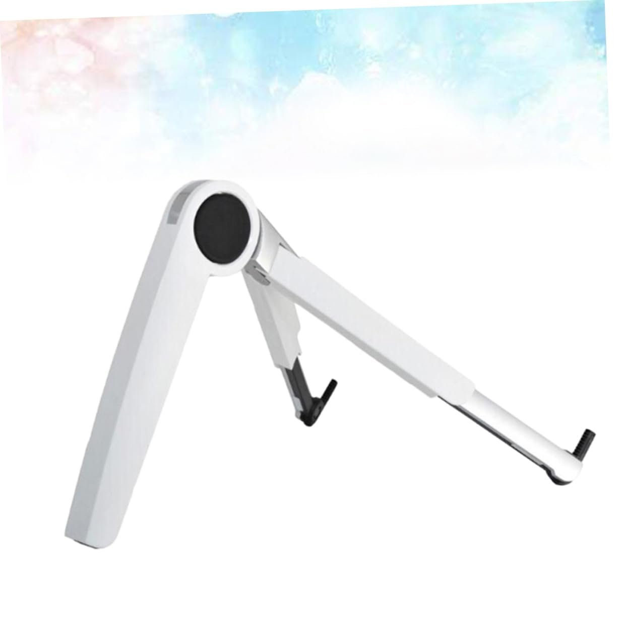 Регулируемая подставка для ноутбука из алюминиевого сплава, складная треугольная подставка для планшета и ноутбука, стабильная охлаждающая подставка для дома, офиса и путешествий, компактная и прочная Белый, фото №3