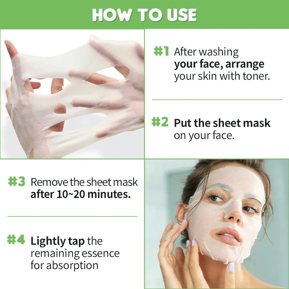 Тканевая маска Eunyul Natural Moisture 10 видов 22 мл x 10 штук, фото №7