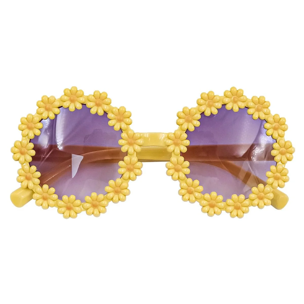 Сонцезахисні окуляри Круглі Sarini Квітка, сірі лінзи, біла оправа, фото №2