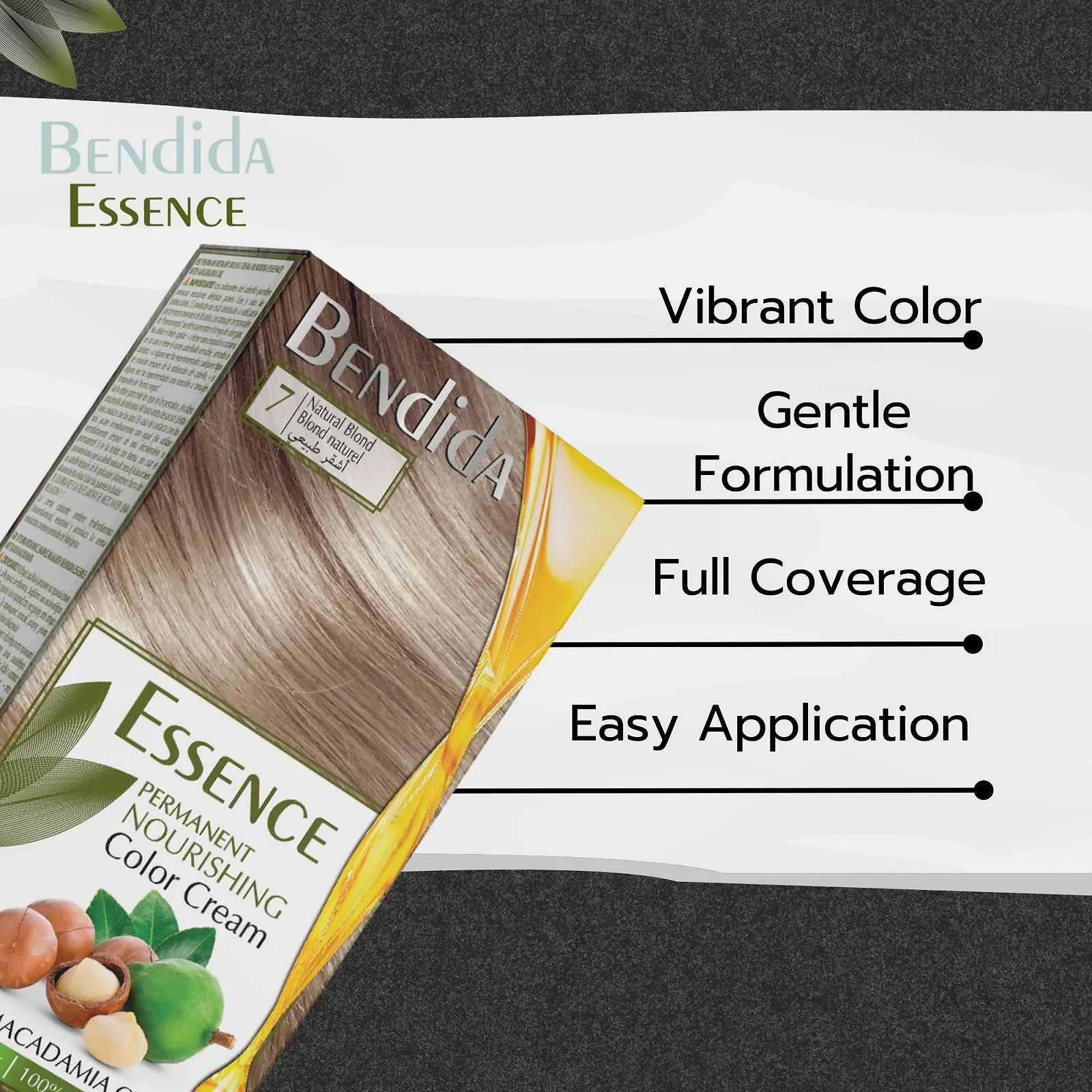 Стійка фарба для волосся Bendida 7.1 Темний попелястий блонд, фото №3 Стійка фарба для волосся Bendida 7.1 Темний попелястий блонд, фото №3