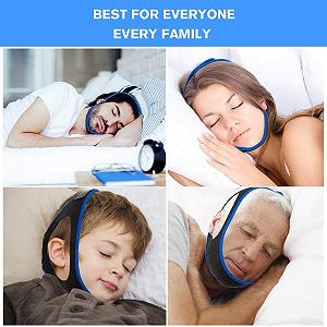 Ремінець проти хропіння на підборіддя Adjustable Stop Snoring Solution для чоловіків і жінок, дихання, чорний synthetic.ua - Фото 1