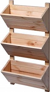 Квіткові сходи dobar Green Label 58383FSCe 3 ящики дерево 38 x 17.5 x 79 см Натуральний - Фото 1