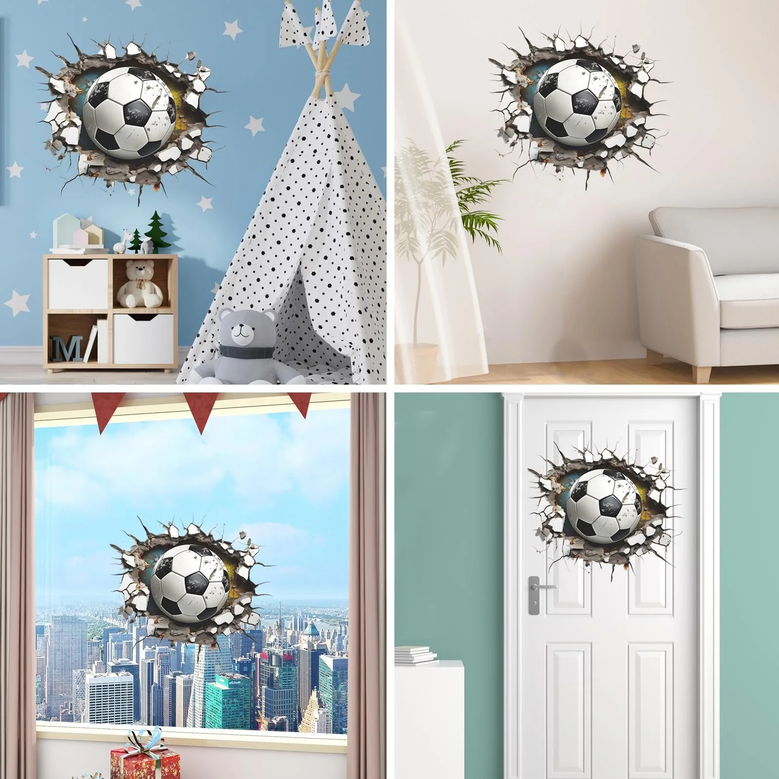 Наклейка на стіну 3D Футболіст Ефект прориву 27 x 29 см, фото №7 Наклейка на стіну 3D Футболіст Ефект прориву 27 x 29 см, фото №7