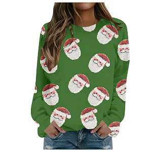 Женский Рождественский Свитшот со Смешным Принтом My Order Display Круглый вырез Свободный Джемпер Рождество Рождественские Подарки Свитер Рождественский Свитер Рубашка - Фото 1