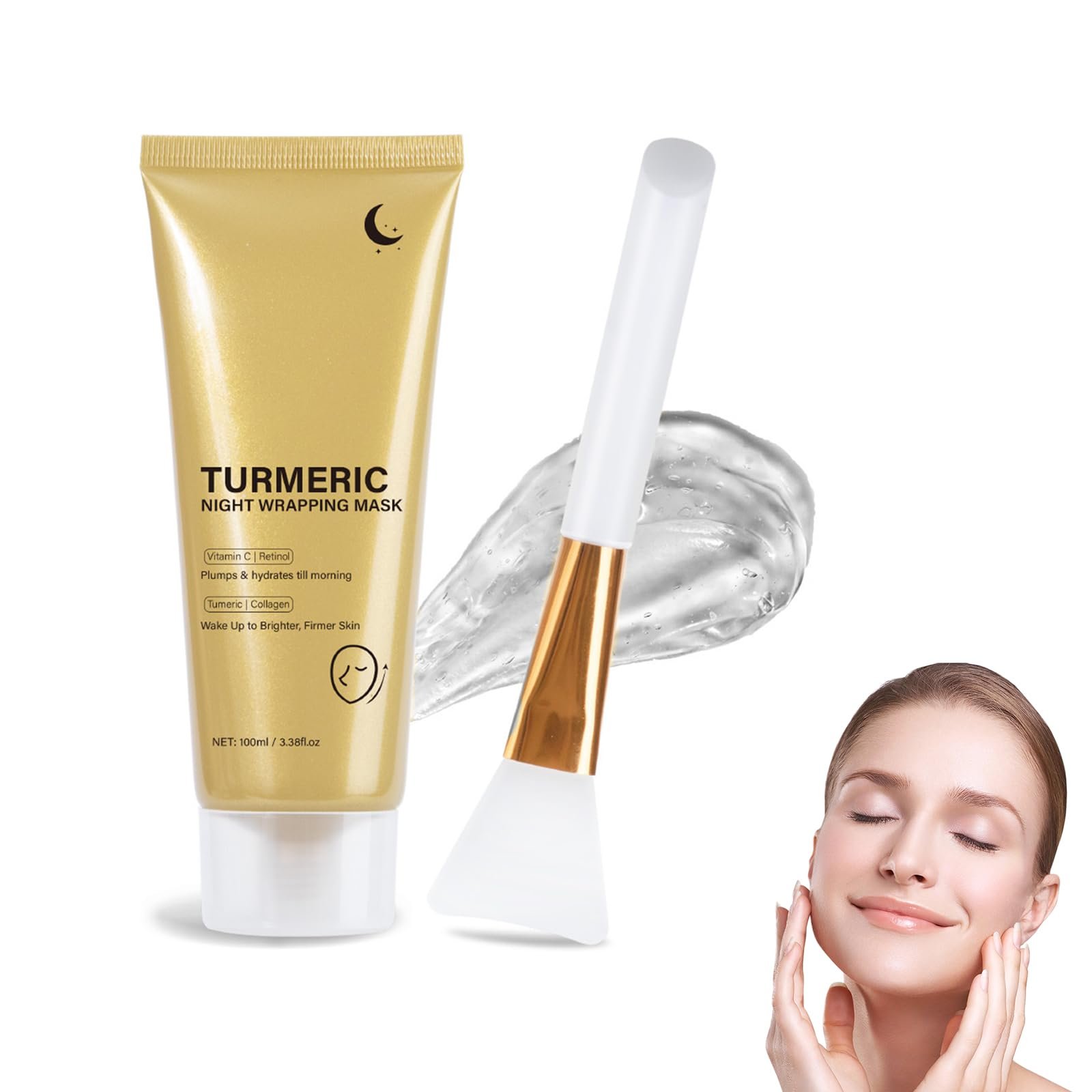 Маска-плёнка Eazerom 10 Turmeric для лица, лифтинг, упругость, увлажнение, против морщин, для сияющей кожи, фото №1