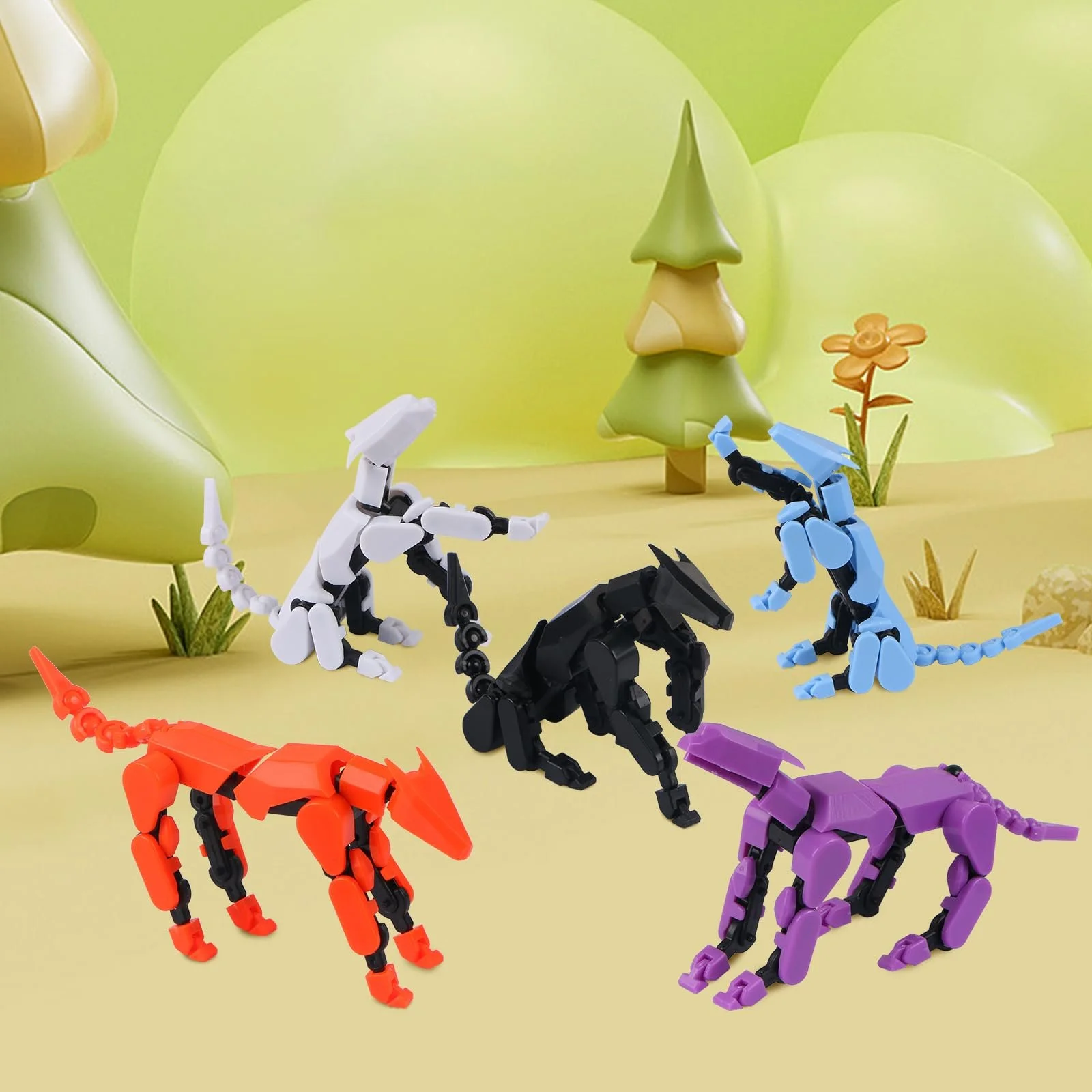 Набор игровых фигурок MEIEST Action Pet Dog Robot 3D Printed Dog 5 шт. подвижные, фото №3 Набор игровых фигурок MEIEST Action Pet Dog Robot 3D Printed Dog 5 шт. подвижные, фото №3