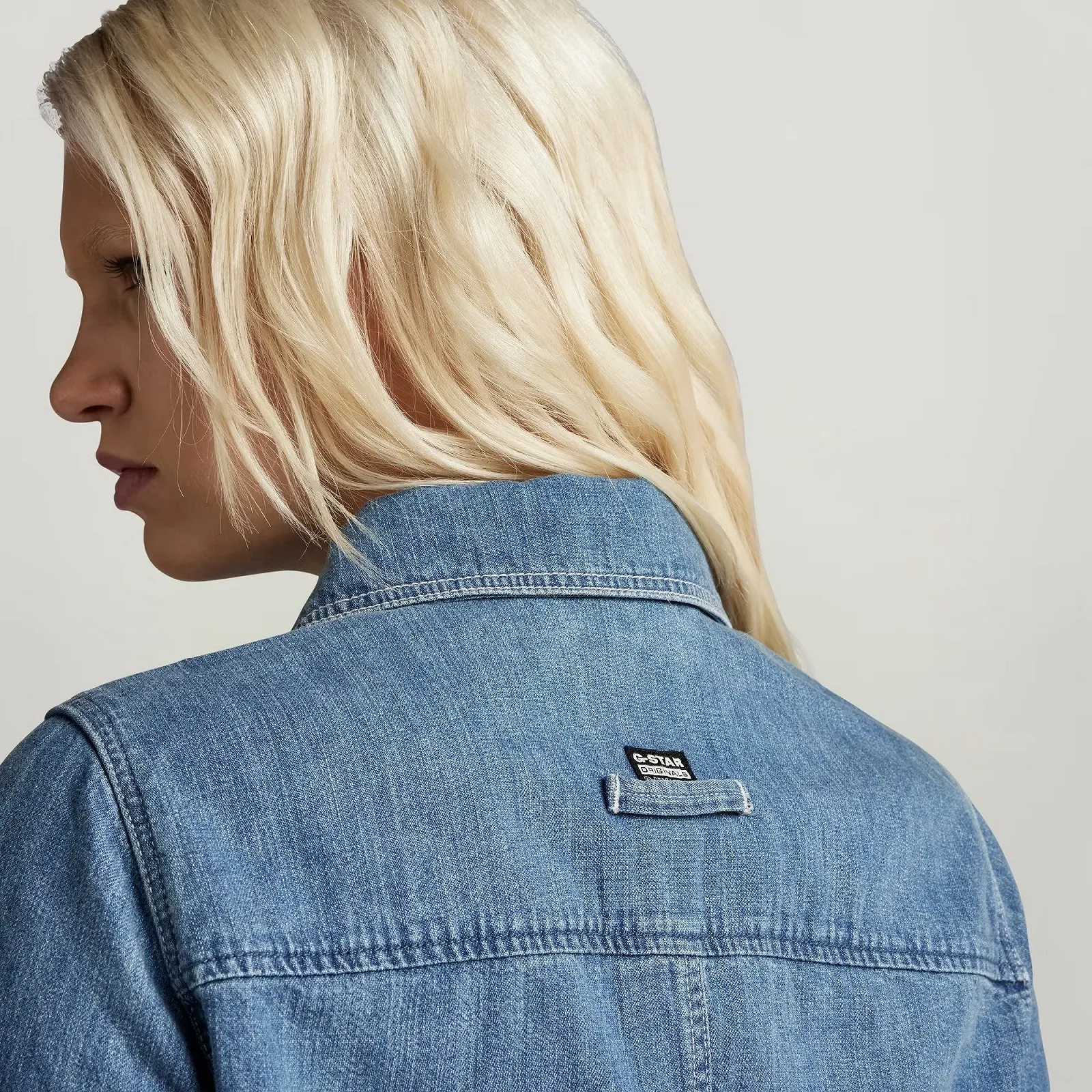 Женская рубашка G-Star RAW Slim Denim Shirt - S, фото №5